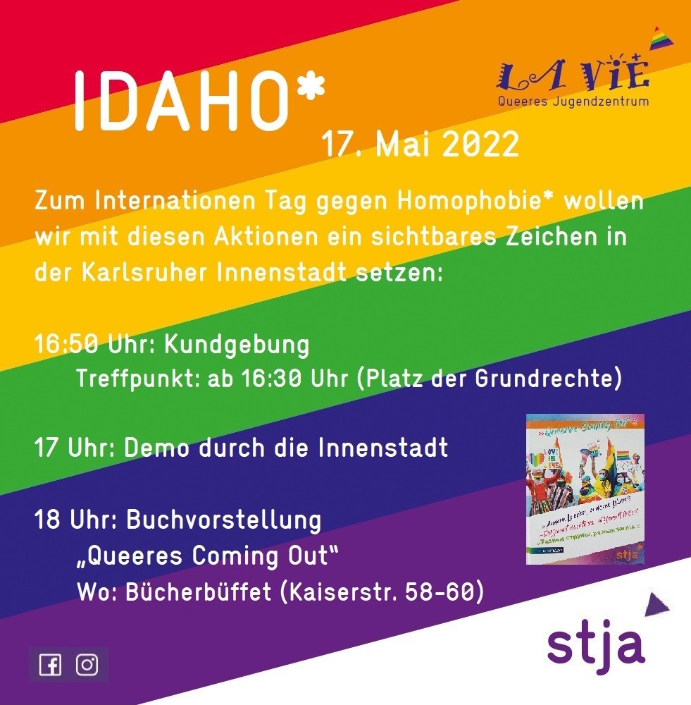 Plakat zum IDAHOT in Karlsruhe am 17. Mai 2018